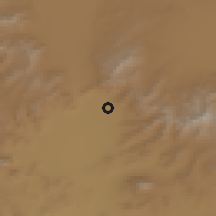 Shaded relief of the 55 km around Asadābād, drawn from the GMTED2010 grid