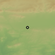Shaded relief of the 57 km around Pīshīn, drawn from the GMTED2010 grid