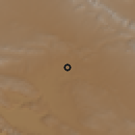 Shaded relief of the 56 km around Qāderābād, drawn from the GMTED2010 grid