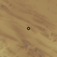 Shaded relief of the 55 km around Āsemānābād, drawn from the GMTED2010 grid