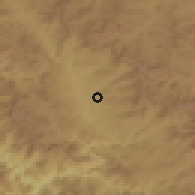 Shaded relief of the 55 km around Rabaţ, drawn from the GMTED2010 grid