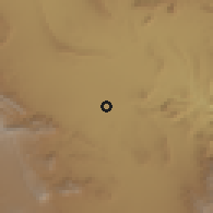 Shaded relief of the 56 km around Rāvar, drawn from the GMTED2010 grid