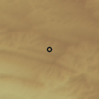 Shaded relief of the 54 km around Rāz, drawn from the GMTED2010 grid
