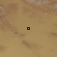 Shaded relief of the 57 km around Şah̨rārūd, drawn from the GMTED2010 grid