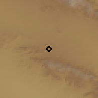 Shaded relief of the 55 km around Sāq, drawn from the GMTED2010 grid