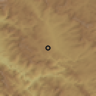 Shaded relief of the 55 km around Sar Dasht, drawn from the GMTED2010 grid