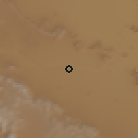 Shaded relief of the 56 km around Sedeh Lanjān, drawn from the GMTED2010 grid
