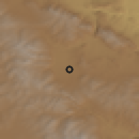 Shaded relief of the 54 km around Seyah Cheshmah, drawn from the GMTED2010 grid