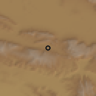 Shaded relief of the 57 km around Shahrak-e Emām, drawn from the GMTED2010 grid