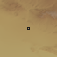 Shaded relief of the 55 km around Sharīfābād, drawn from the GMTED2010 grid