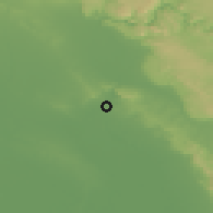 Shaded relief of the 56 km around Shūshtar, drawn from the GMTED2010 grid