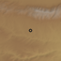 Shaded relief of the 54 km around Torkamān Chāy, drawn from the GMTED2010 grid