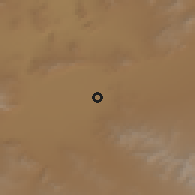 Shaded relief of the 55 km around Varzaneh, drawn from the GMTED2010 grid
