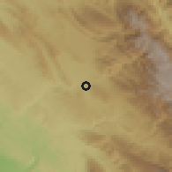 Shaded relief of the 56 km around Bāgh-e Malek, drawn from the GMTED2010 grid