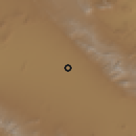 Shaded relief of the 56 km around Zarand, drawn from the GMTED2010 grid