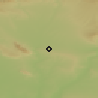 Shaded relief of the 54 km around Bardāraš, drawn from the GMTED2010 grid