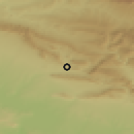 Shaded relief of the 54 km around Dahūk, drawn from the GMTED2010 grid