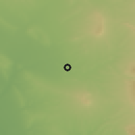 Shaded relief of the 55 km around H̱ānaqīn, drawn from the GMTED2010 grid
