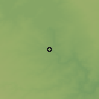 Shaded relief of the 55 km around H̨awiyat Arbān, drawn from the GMTED2010 grid