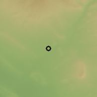 Shaded relief of the 55 km around Kallār, drawn from the GMTED2010 grid