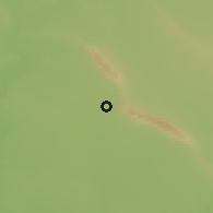 Shaded relief of the 55 km around Maẖmūr, drawn from the GMTED2010 grid