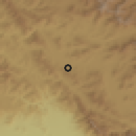 Shaded relief of the 55 km around Panjwīn, drawn from the GMTED2010 grid