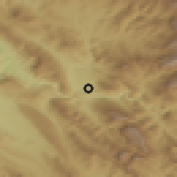 Shaded relief of the 54 km around Rawāndūz, drawn from the GMTED2010 grid
