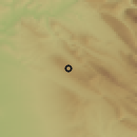 Shaded relief of the 54 km around Şalāh̨addīn, drawn from the GMTED2010 grid