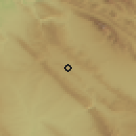 Shaded relief of the 55 km around Taynal, drawn from the GMTED2010 grid