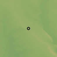 Shaded relief of the 55 km around Tulūl-al-Baqq, drawn from the GMTED2010 grid