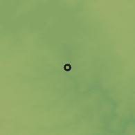 Shaded relief of the 55 km around an-Na'ūr, drawn from the GMTED2010 grid