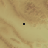 Shaded relief of the 55 km around 'Arbat, drawn from the GMTED2010 grid