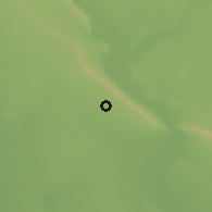 Shaded relief of the 55 km around 'Ayn Dibs, drawn from the GMTED2010 grid