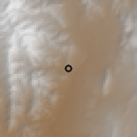 Shaded relief of the 58 km around Cachi, drawn from the GMTED2010 grid