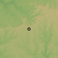 Shaded relief of the 57 km around Campo Grande, drawn from the GMTED2010 grid