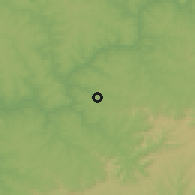 Shaded relief of the 57 km around Capioví, drawn from the GMTED2010 grid