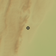 Shaded relief of the 58 km around Aguaray, drawn from the GMTED2010 grid