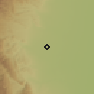 Shaded relief of the 57 km around Aguilares, drawn from the GMTED2010 grid