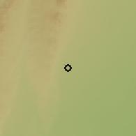 Shaded relief of the 58 km around Coronel Cornejo, drawn from the GMTED2010 grid