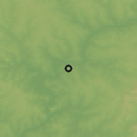 Shaded relief of the 57 km around Corpus, drawn from the GMTED2010 grid