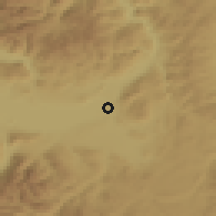 Shaded relief of the 53 km around Dina Huapi, drawn from the GMTED2010 grid