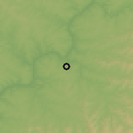 Shaded relief of the 57 km around El Alcázar, drawn from the GMTED2010 grid