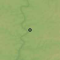 Shaded relief of the 57 km around Eldorado, drawn from the GMTED2010 grid