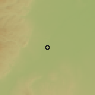 Shaded relief of the 58 km around El Talar, drawn from the GMTED2010 grid