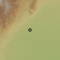 Shaded relief of the 57 km around Famaillá, drawn from the GMTED2010 grid