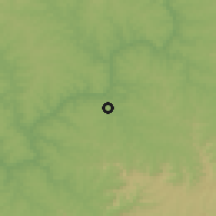 Shaded relief of the 57 km around Garuhapé, drawn from the GMTED2010 grid