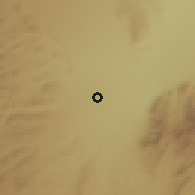 Shaded relief of the 58 km around General Güemes, drawn from the GMTED2010 grid