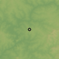 Shaded relief of the 57 km around Gobernador Roca, drawn from the GMTED2010 grid