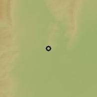 Shaded relief of the 58 km around Hipólito Yrigoyen, drawn from the GMTED2010 grid