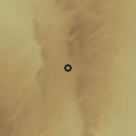 Shaded relief of the 56 km around La Cumbre, drawn from the GMTED2010 grid